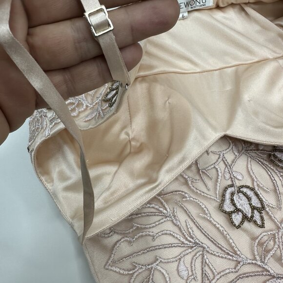 Sue Wong Nocturne Women's NWT Pink Beaded Embroidered‎ Floral Formal Dress 6/C36 - Picture 11 of 17